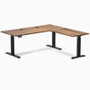 Desky Hardwood L-Shape Sit Stand Desk image 134