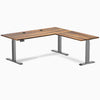 Desky Hardwood L-Shape Sit Stand Desk image 133
