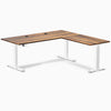 Desky Hardwood L-Shape Sit Stand Desk image 132