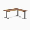 Desky Hardwood L-Shape Sit Stand Desk image 97