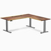 Desky Hardwood L-Shape Sit Stand Desk image 101
