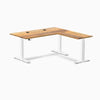 Desky Hardwood L-Shape Sit Stand Desk image 80