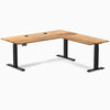 Desky Hardwood L-Shape Sit Stand Desk image 86