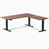 Desky Hardwood L-Shape Sit Stand Desk image 110