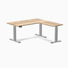 Desky Hardwood L-Shape Sit Stand Desk image 111