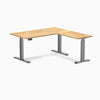Desky Hardwood L-Shape Sit Stand Desk image 121