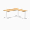 Desky Hardwood L-Shape Sit Stand Desk image 120