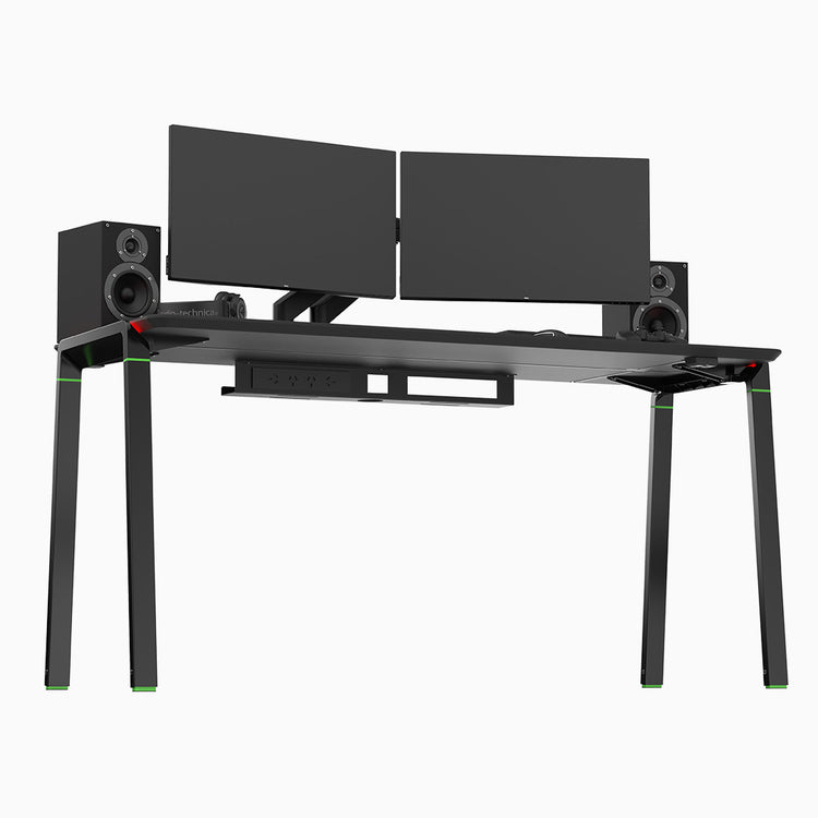 Desky RGB LED Gaming Desk gaming tray with port