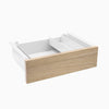 classic oak in white frame drawer