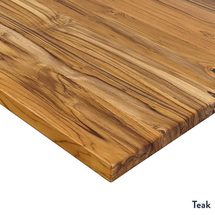 Desky Zero Teak Hardwood L-Shape Office Desktop