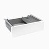 white drawer in grey frame