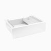 white drawer in white frame
