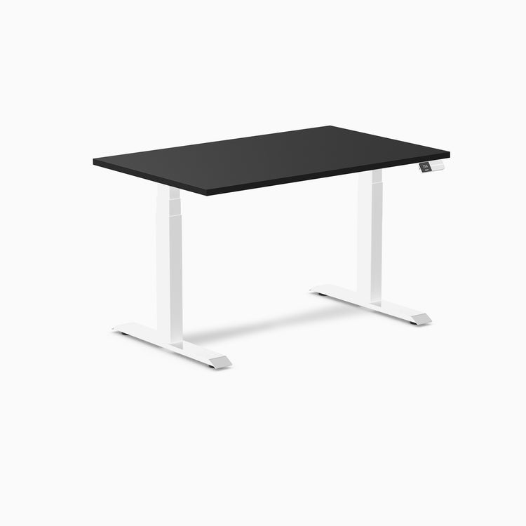 Desky Alpha Dual straight Sit Stand Gaming Desk 1200mm white legs 