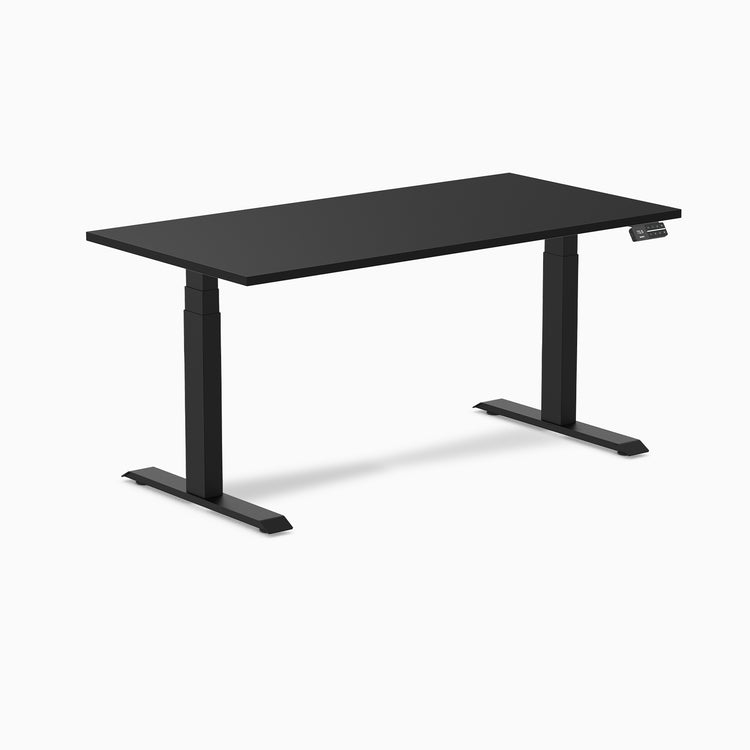 Desky Alpha Dual straight Sit Stand Gaming Desk 1500mm black legs 