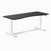 Desky Alpha Dual ergo Sit Stand Gaming Desk 1800mm white legs 