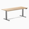 Dual motor standing desk hardwood white ash - Desky