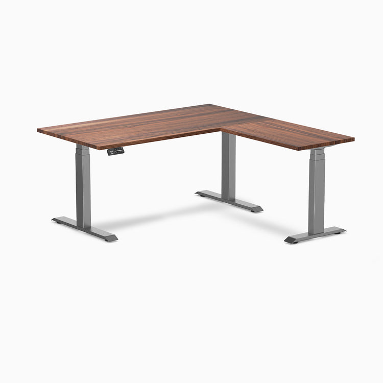 Desky Hardwood L-Shape Sit Stand Desk-Desky®