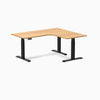 Desky L-Shape Curved Laminate Sit Stand Desk image 89