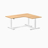 Desky L-Shape Curved Laminate Sit Stand Desk image 92