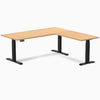 Desky L-Shape Curved Laminate Sit Stand Desk image 91