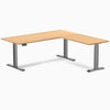 Desky L-Shape Curved Laminate Sit Stand Desk image 85